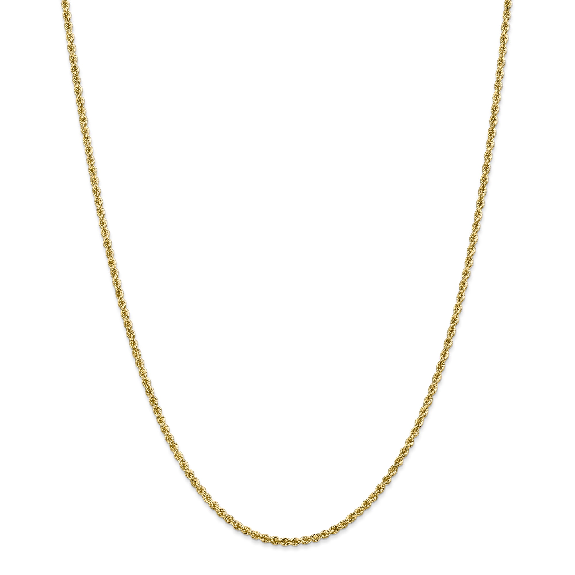 Regular Gold Chain Primal Gold 14 Karat Yellow Gold 2.25mm Regular Rope Chain - Walmart.com