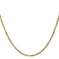thumbnail image 1 of Primal Gold 14 Karat Yellow Gold 2.5mm Diamond-cut Milano Rope Chain Bracelet, 1 of 3