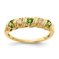 thumbnail image 1 of Primal Gold 14 Karat Yellow Gold 2.75mm Peridot and AA Diamond Ring, 1 of 4