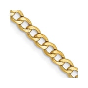 Primal Gold 14 Karat Yellow Gold 2.85mm Semi-solid Curb Chain