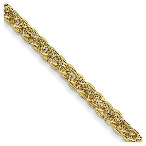 Primal Gold 14 Karat Yellow Gold 2mm Semi-solid 3-Wire Wheat Chain
