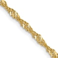 thumbnail image 1 of Primal Gold 14 Karat Yellow Gold 2mm Singapore Chain, 1 of 5