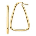thumbnail image 1 of Primal Gold 14 Karat Yellow Gold 2mm Triangle Hoop Earrings, 1 of 4