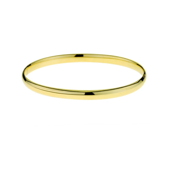 Primal Gold 14 Karat Yellow Gold 3/16 Hinged Bangle Bracelet