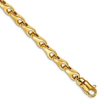 Primal Gold 14 Karat Yellow Gold 3.9mm Fancy Link Bracelet