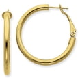thumbnail image 1 of Primal Gold 14 Karat Yellow Gold 3mm x 25mm Polished Round Hoop Earrings, 1 of 4