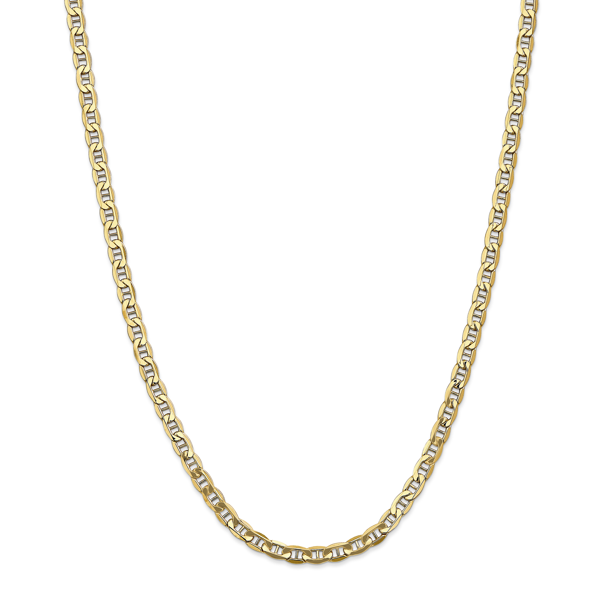 Primal Gold 14 Karat Yellow Gold 4.75mm Semi-Solid Anchor Chain - image 1 of 7
