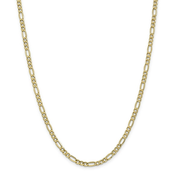 Primal Gold 14 Karat Yellow Gold 4.75mm Semi-Solid Figaro Chain