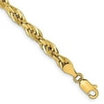 thumbnail image 1 of Primal Gold 14 Karat Yellow Gold 4.75mm Semi Solid Rope Chain Bracelet, 1 of 4