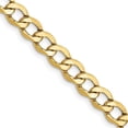 thumbnail image 1 of Primal Gold 14 Karat Yellow Gold 5.25mm Semi-solid Curb Chain, 1 of 4