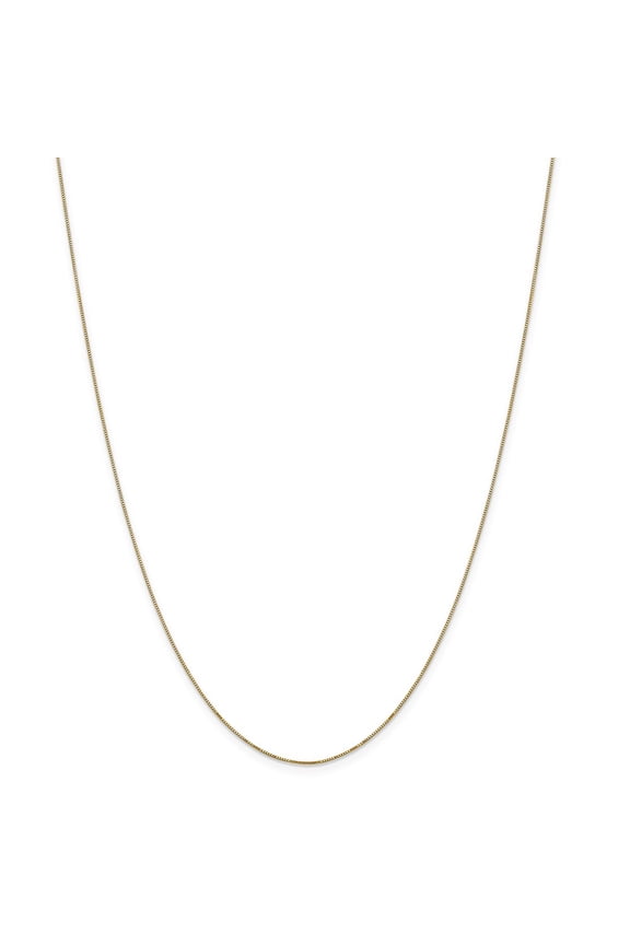 14 Karat Yellow Gold .5mm Box Chain