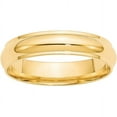 thumbnail image 1 of Primal Gold 14 Karat Yellow Gold 5mm Half Round with Edge Band Size 11, 1 of 7
