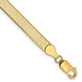 thumbnail image 1 of Primal Gold 14 Karat Yellow Gold 5mm Silky Herringbone Chain Bracelet, 1 of 2