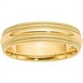 thumbnail image 1 of Primal Gold 14 Karat Yellow Gold 6mm Double Milgrain Comfort Fit Band Size 9, 1 of 5