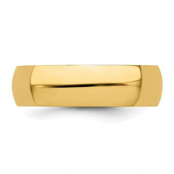 Primal Gold 14 Karat Yellow Gold 6mm Half-Round Wedding Band Size 7