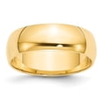 thumbnail image 1 of Primal Gold 14 Karat Yellow Gold 6mm Lightweight Half Round Band Size 9.5, 1 of 5