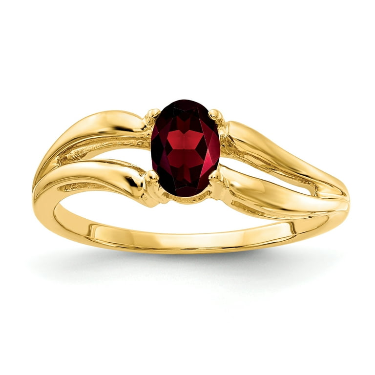14 karat gold garnet ring deals
