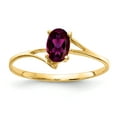 thumbnail image 1 of Primal Gold 14 Karat Yellow Gold 6x4mm Oval Rhodolite Garnet Ring, 1 of 4