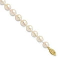 thumbnail image 1 of Primal Gold 14 Karat Yellow Gold 7-8mm Round White Saltwater Akoya Cultured Pearl Bracelet, 1 of 4