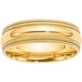 thumbnail image 1 of Primal Gold 14 Karat Yellow Gold 7mm Double Milgrain Comfort Fit Band Size 4.5, 1 of 5