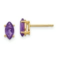thumbnail image 1 of Primal Gold 14 Karat Yellow Gold 7x3.5mm Marquise Amethyst Earrings, 1 of 5