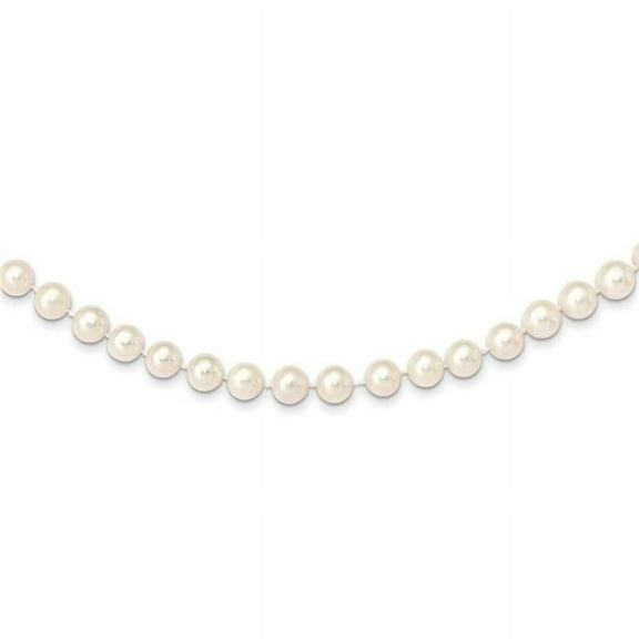 Primal Gold 14 Karat Yellow Gold 8-9mm White Near Round Freshwater Cultured Pearl Necklace