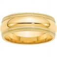 thumbnail image 1 of Primal Gold 14 Karat Yellow Gold 8mm Double Milgrain Comfort Fit Band Size 10, 1 of 6
