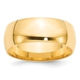 thumbnail image 1 of Primal Gold 14 Karat Yellow Gold 8mm Lightweight Comfort Fit Band Size 8, 1 of 5