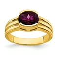 thumbnail image 1 of Primal Gold 14 Karat Yellow Gold 8x6mm Oval Rhodolite Garnet Ring, 1 of 4