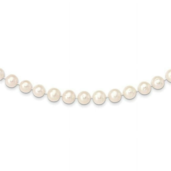 Primal Gold 14 Karat Yellow Gold 9-10mm White Near Round Freshwater Cultured Pearl Necklace