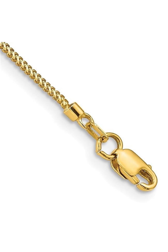 14 Karat Yellow Gold .9mm Franco Chain Bracelet