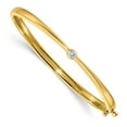 thumbnail image 1 of Primal Gold 14 Karat Yellow Gold A Diamond Hinged Bangle, 1 of 3