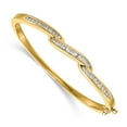 thumbnail image 1 of Primal Gold 14 Karat Yellow Gold AA Diamond Hinged Bangle, 1 of 3
