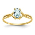 thumbnail image 1 of Primal Gold 14 Karat Yellow Gold Aquamarine Birthstone Ring, 1 of 5