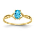 thumbnail image 1 of Primal Gold 14 Karat Yellow Gold Blue Topaz Birthstone Ring, 1 of 5