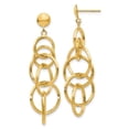 thumbnail image 1 of Primal Gold 14 Karat Yellow Gold Circle Drop Post Earrings, 1 of 4