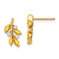 thumbnail image 1 of Primal Gold 14 Karat Yellow Gold Citrine and Diamond Earrings, 1 of 4