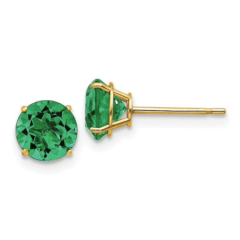 Walmart emerald best sale earrings