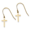thumbnail image 1 of Primal Gold 14 Karat Yellow Gold Dangle Cross Shepherd Hook Earrings, 1 of 4