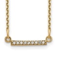 thumbnail image 1 of Primal Gold 14 Karat Yellow Gold Diamond Tiny Bar Necklace, 1 of 3