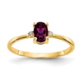 thumbnail image 1 of Primal Gold 14 Karat Yellow Gold Diamond and Rhodolite Garnet Birthstone Ring, 1 of 5