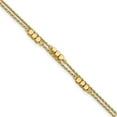thumbnail image 1 of Primal Gold 14 Karat Yellow Gold Diamond-cut Beaded Double Strand Bracelet, 1 of 4
