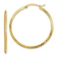 thumbnail image 1 of Primal Gold 14 Karat Yellow Gold Diamond-cut Hoop Earrings, 1 of 4