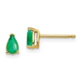 thumbnail image 1 of Primal Gold 14 Karat Yellow Gold Emerald Post Earrings, 1 of 3