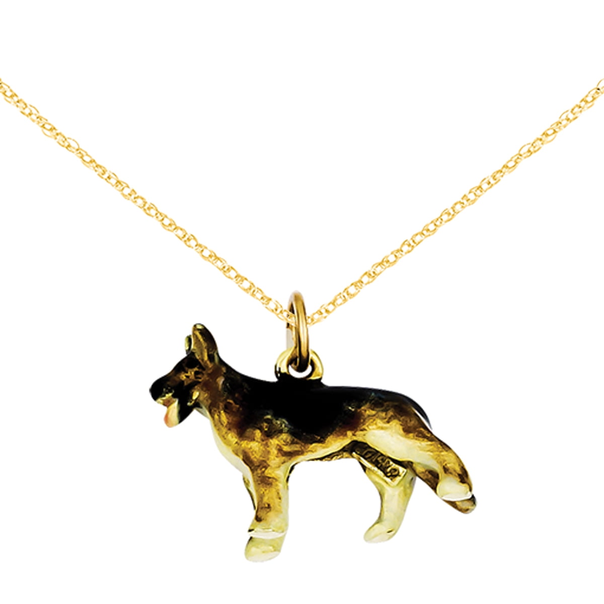 Buy Gold German Shepherd Dog Necklace Pendant Charm Gifts Shephard Animal  Jewelry Pet 10k Plated Shepard Online in India - Etsy