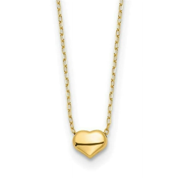 Primal Gold 14 Karat Yellow Gold Heart 16.5-inch Necklace