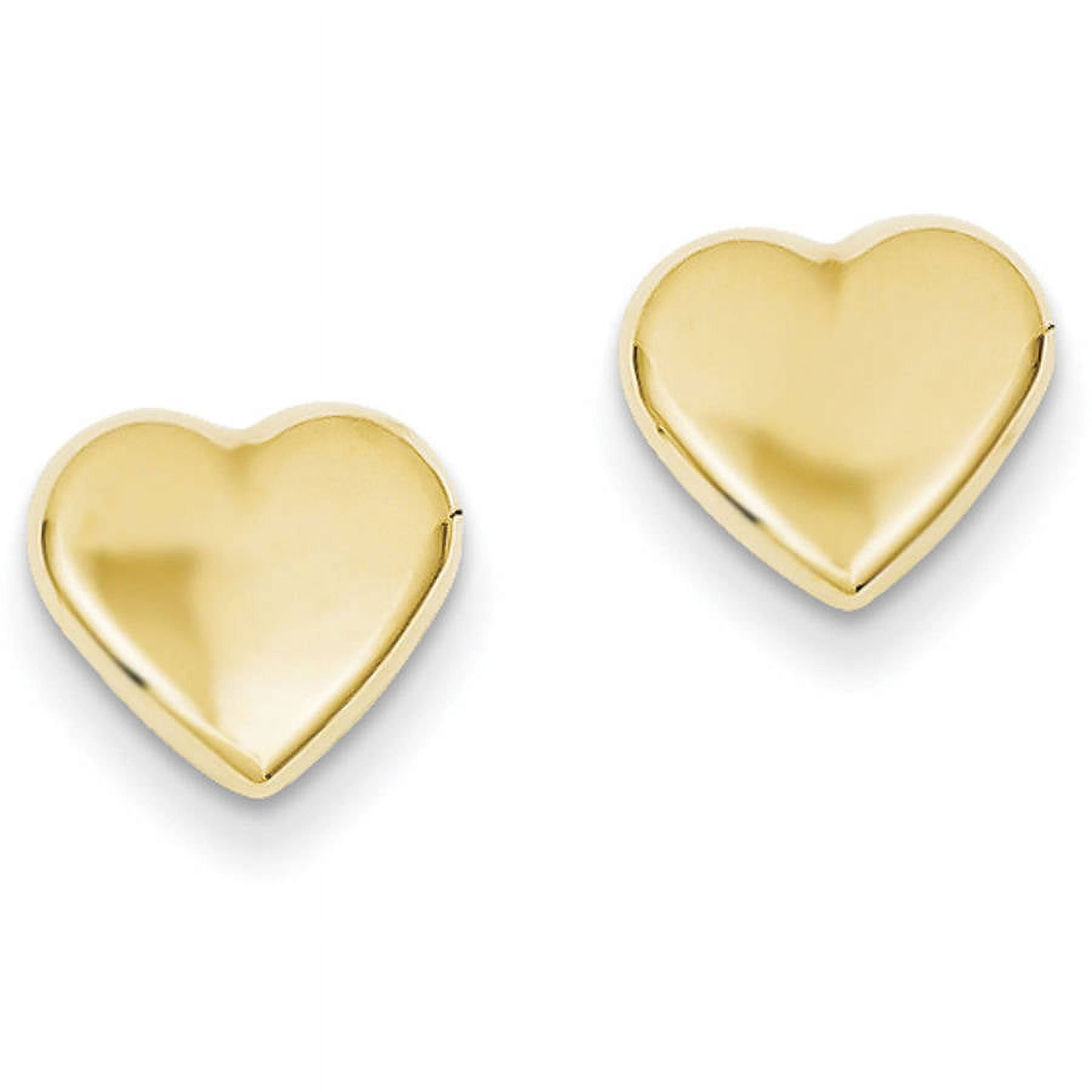 Enchanting Heart Gold Post Earrings