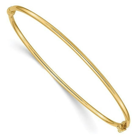 Primal Gold 14 Karat Yellow Gold Hinged Bangle Bracelet