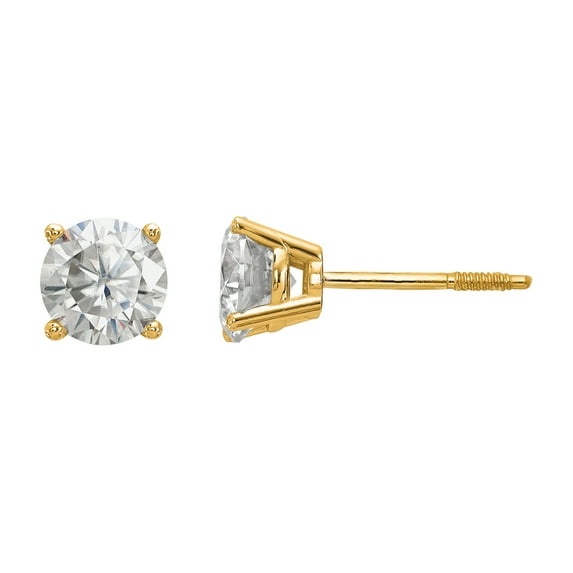 Primal Gold 14 Karat Yellow Gold Lab Grown Diamond 1/2ctw VS/SI, D E F, Screw Back Earrings