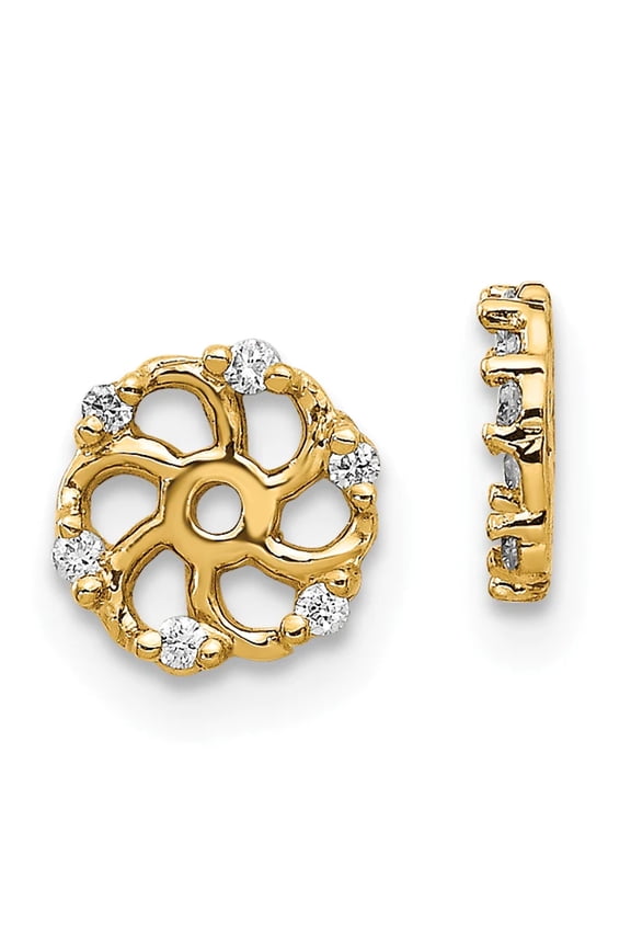 14 Karat Yellow Gold Lab Grown Diamond Earring Jackets